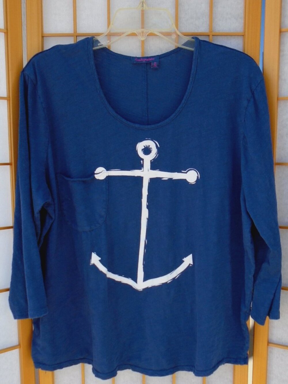 Jetty Top Brushed Anchor Moonlight blue one size M-L-XL